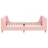 vidaXL Cadre de lit pour enfants avec t&ecirc;te de lit Rose 80 x 200 cm