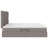 vidaXL Lit avec rangement et matelas Taupe 200 x 200 cm Polyester