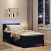 vidaXL Lit &agrave; ressorts avec matelas avec LED Noir 90 x 200 cm tissu
