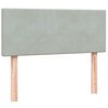 vidaXL Sommier &agrave; lattes de lit et matelas gris clair 120x210cm velours