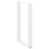 vidaXL Pieds de table de bar en U 2 pi&egrave;ces Blanc 60 x (90-91) cm Acier