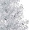 vidaXL Arbre de No&euml;l artificiel pr&eacute;-&eacute;clair&eacute;/boules argent&eacute; 240 cm PET