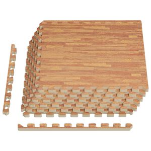 vidaXL Tapis de sol de piscine 6 pc bois 2,16 m&sup2; Mousse EVA
