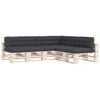 vidaXL Coussins de canap&eacute; palette lot de 7 Anthracite