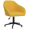 vidaXL Chaises pivotantes &agrave; manger lot de 2 jaune velours