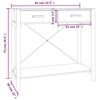 vidaXL Table console Blanc 82x38x75 cm Bois d'ing&eacute;nierie