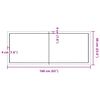 vidaXL Dessus de table bois massif trait&eacute; bordure assortie