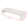 vidaXL Support de moniteur Bois d&rsquo;ing&eacute;nierie 60x23,5x12 cm Blanc