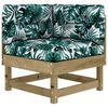 vidaXL Salon de jardin 7 pcs avec coussins bois de pin impr&eacute;gn&eacute;