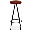 vidaXL Tabourets de bar lot de 4 cuir v&eacute;ritable