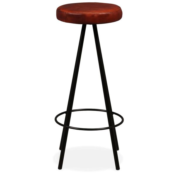 vidaXL Tabourets de bar lot de 4 cuir v&eacute;ritable