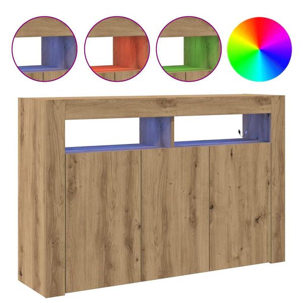 vidaXL Buffet Ch&ecirc;ne artisanal 116 x 30 x 75 cm Bois d'ing&eacute;nierie