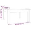 vidaXL Table basse Blanc 55x55x30 cm Bois massif de pin