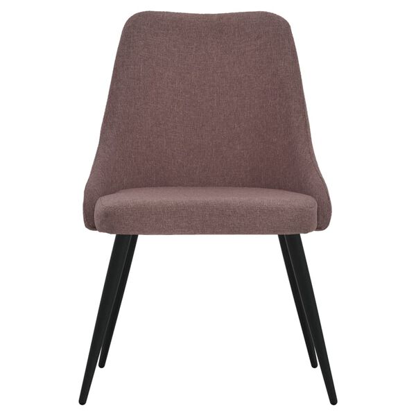 vidaXL Chaises &agrave; manger lot de 2 marron tissu