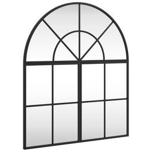 vidaXL Miroir mural noir 60x70 cm arche fer