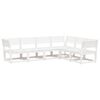 vidaXL Salon de jardin 6 pcs blanc bois de pin massif
