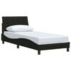 vidaXL Cadre de lit sans matelas Hanko noir 90x190 cm tissu