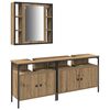 vidaXL Meubles de salle de bain 3 pc Marron 80 x 30 x 60 cm