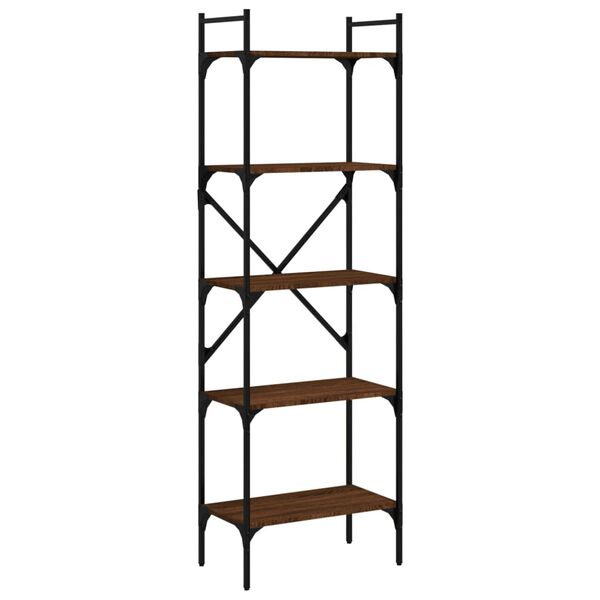 vidaXL Biblioth&egrave;que &agrave; 5 niveaux ch&ecirc;ne marron 56x31,5x174 cm