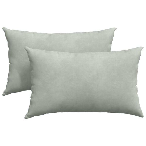 vidaXL Coussins de canap&eacute; 2 pcs Gris clair 50 x 30 cm