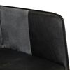 vidaXL Chaise &agrave; oreilles Noir et gris Cuir v&eacute;ritable