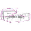 vidaXL Lit biblioth&egrave;que sans matelas blanc 200x200 cm bois pin massif