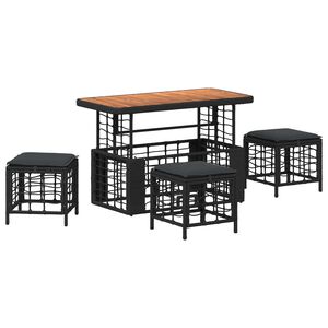 vidaXL Ensemble de salle &agrave; manger pour jardin 4 pcs Noir et gris