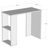 Homemania Bureau d'ordinateur Nano 90x40x75 cm Blanc et noyer
