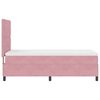 vidaXL Lit &agrave; ressort LED avec matelas Rose 90 x 200 cm tissu