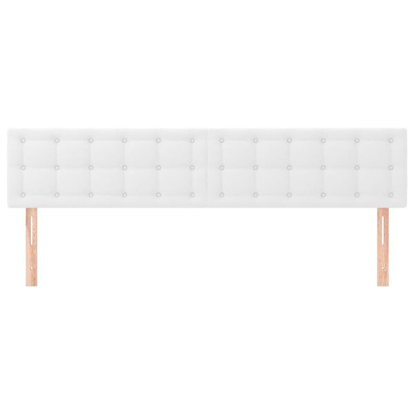 vidaXL T&ecirc;tes de lit Blanc 160x5x78/88 cm Similicuir
