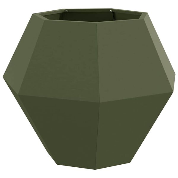 vidaXL Jardini&egrave;re Vert olive 75 x 75 x 60 cm Acier