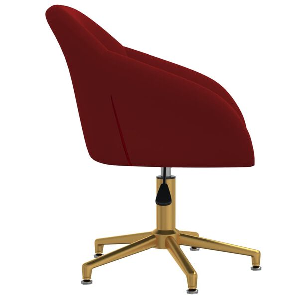 vidaXL Chaises &agrave; manger pivotantes lot de 4 rouge bordeaux velours