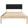 vidaXL Cadre de lit Marron et noir 100 x 200 cm Bois massif en pin