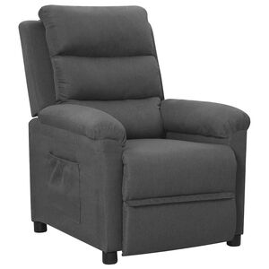 vidaXL Fauteuil inclinable Gris fonc&eacute; Tissu
