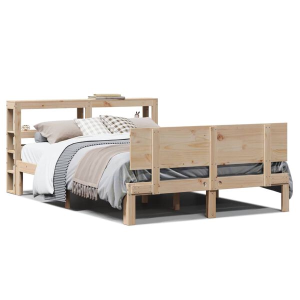 vidaXL Cadre de lit avec t&ecirc;te de lit sans matelas 160x200 cm
