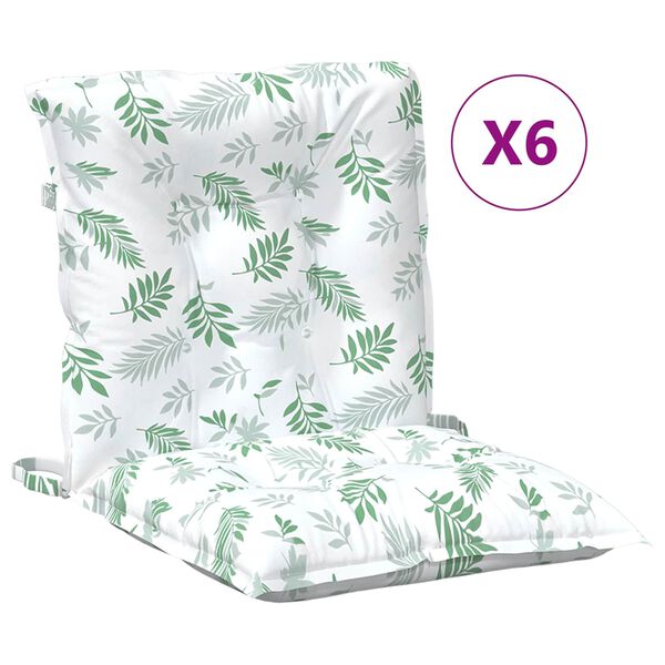 vidaXL Coussin de Chaise Basse 6 pcs Blanc 100 x 50 x 7 cm oxford