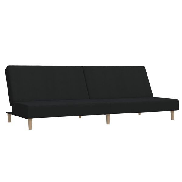 vidaXL Canap&eacute;-lit &agrave; 2 places Noir Tissu