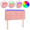vidaXL T&ecirc;te de lit &agrave; LED Rose 90x5x78/88 cm Velours