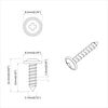 vidaXL Vis 2 pcs Argent&eacute; M4 x 16 mm Acier