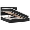 vidaXL Lit avec rangement et matelas Noir 160 x 200 cm Velours