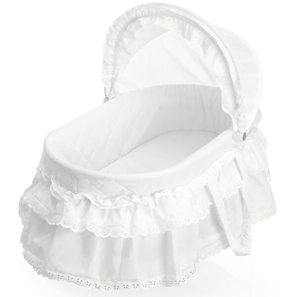 Little World Berceau à bascule 2-en-1 85x70x110 cm Blanc LWFU002-WH