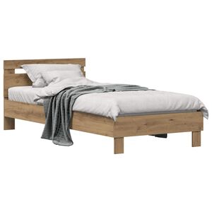 vidaXL Cadre de lit Ch&ecirc;ne artisanal 98,5 x 200 cm Bois d'ing&eacute;nierie