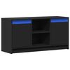 vidaXL Meuble TV avec LED noir 100x34x50 cm bois d'ing&eacute;nierie