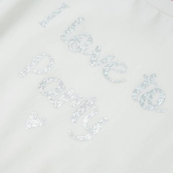 T-shirt enfants avec manches &agrave; volants blanc 104