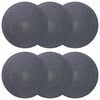 vidaXL Placemets en jute 6 pc Gris fonc&eacute; 100 % jute Tossa