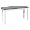 vidaXL Banc 90 cm blanc bois massif caoutchouc