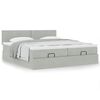 vidaXL Cadre de lit ottoman avec matelas gris clair 200x200 cm velours