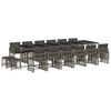vidaXL Ensemble &agrave; manger de jardin 17 pcs et coussins r&eacute;sine tress&eacute;e