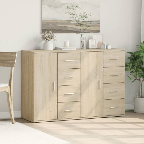 vidaXL Buffets 2 pcs ch&ecirc;ne sonoma 59x39x80 cm bois d'ing&eacute;nierie