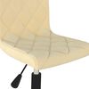 vidaXL Chaises pivotantes &agrave; manger lot de 2 Cr&egrave;me Velours